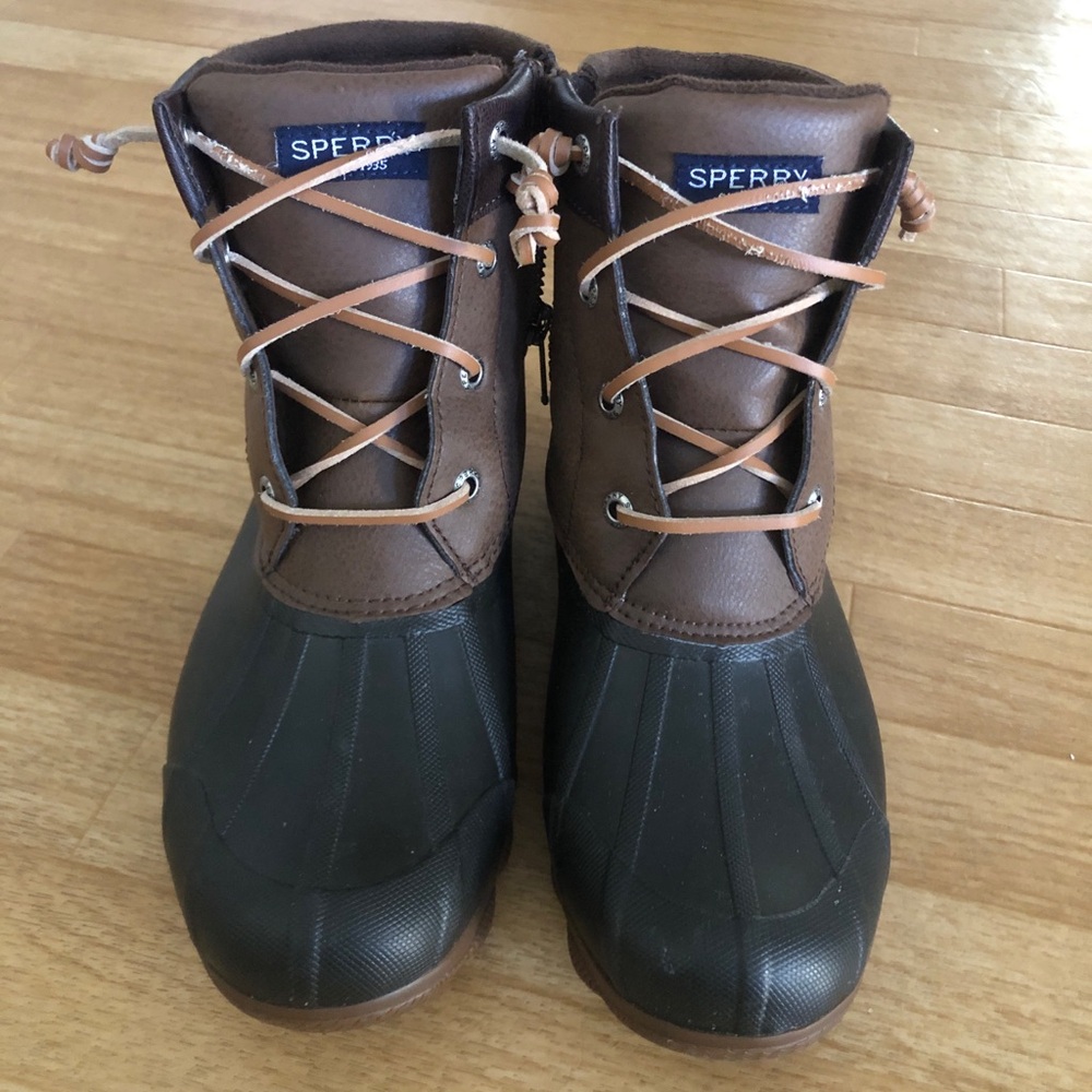 Sperry Brown and Black Waterproof Boots